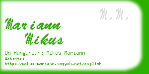 mariann mikus business card